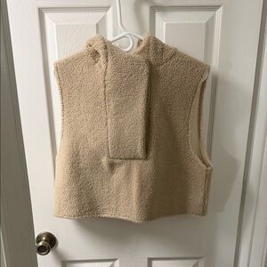 Pilcro Cream and Tan Sherpa Vest
